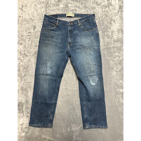 Lot‎ of 2 Wrangler Levi's Straight Jeans Men's Size 36x29 Blue Denim - Picture 2 of 10